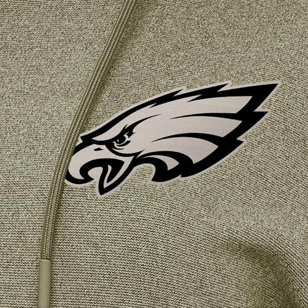 Philadelphia Eagles Antigua Women's Justice Pullover Hoodie Olive