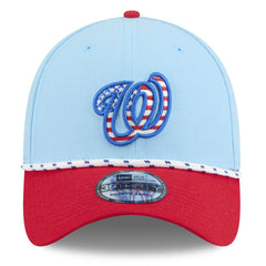 Washington Nationals New Era 2025 Fourth of July 39THIRTY Flex Hat - Light Blue/Red - New Era Discount