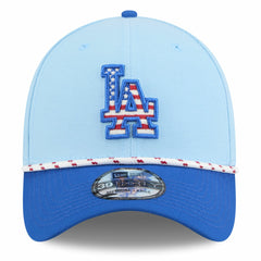 Los Angeles Dodgers New Era 2025 Fourth of July 39THIRTY Flex Hat - Light Blue/Royal - New Era Lifestyle