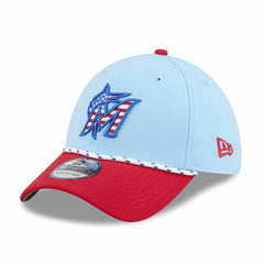 Miami Marlins New Era 2025 Fourth of July 39THIRTY Flex Hat - Light Blue/Red - New Era Discount