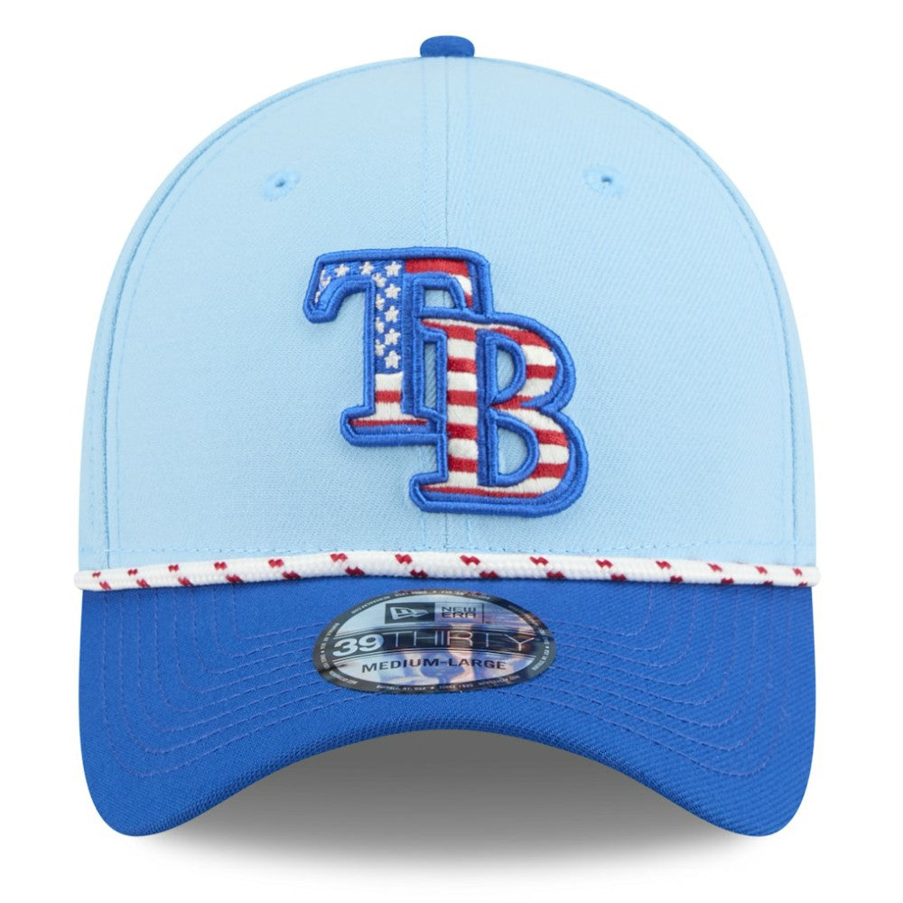 Tampa Bay Rays New Era 2025 Fourth of July 39THIRTY Flex Hat - Light Blue/Blue - New Era Lifestyle