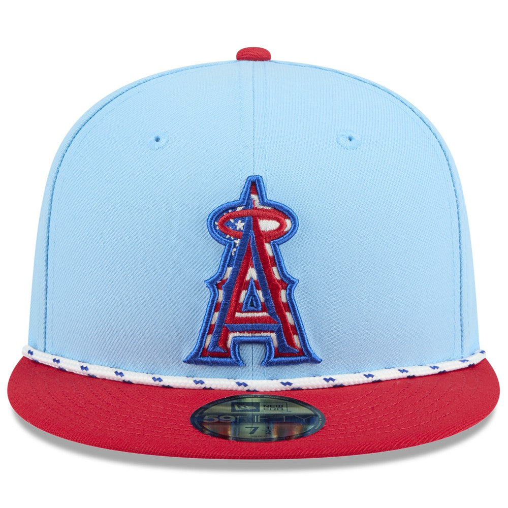 Los Angeles Angels New Era 2025 Fourth of July 59FIFTY Fitted Hat - Light Blue/Red - New Era Online