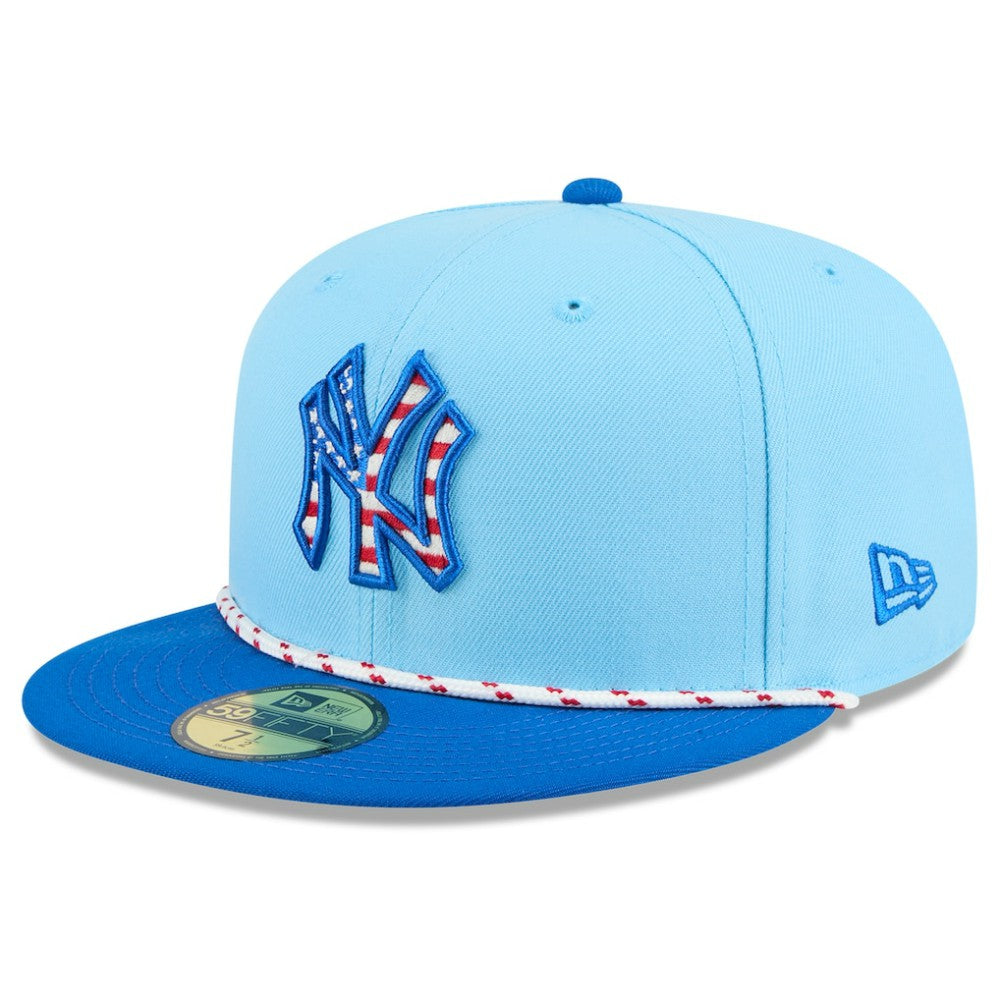 New York Yankees New Era 2025 Fourth of July 59FIFTY Fitted Hat - Light Blue/Blue - New Era on Sale