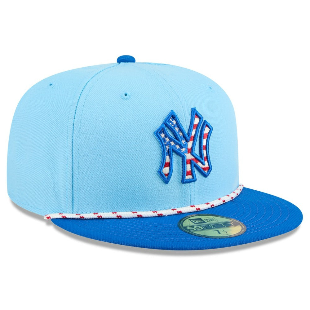 New York Yankees New Era 2025 Fourth of July 59FIFTY Fitted Hat - Light Blue/Blue - New Era on Sale