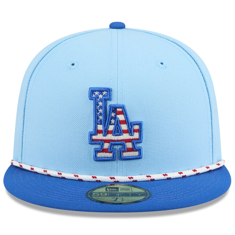 Los Angeles Dodgers New Era 2025 Fourth of July 59FIFTY Fitted Hat - Light Blue/Royal - New Era Sale