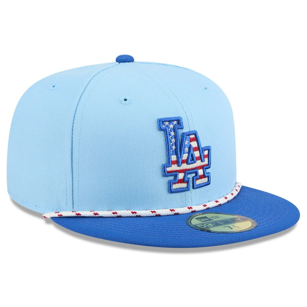 Los Angeles Dodgers New Era 2025 Fourth of July 59FIFTY Fitted Hat - Light Blue/Royal - New Era Sale