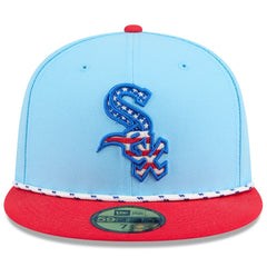 Chicago White Sox New Era 2025 Fourth of July 59FIFTY Fitted Hat - Light Blue/Red - New Era on Sale
