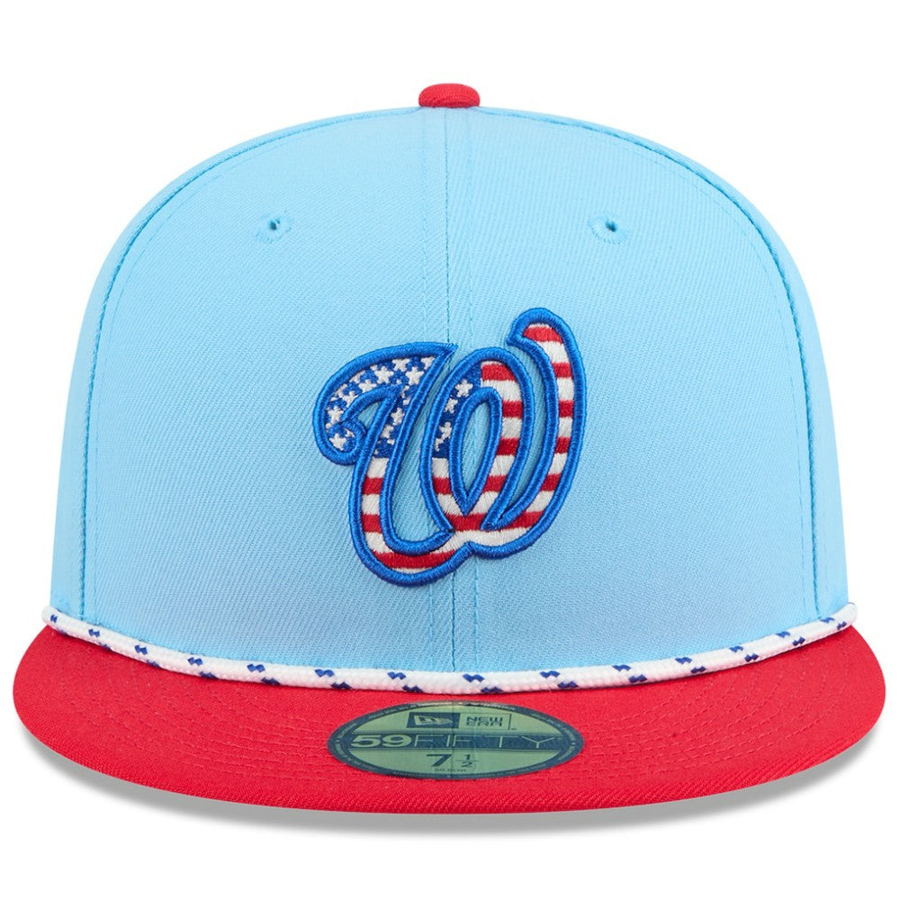 Washington Nationals New Era 2025 Fourth of July 59FIFTY Fitted Hat - Light Blue/Red - New Era Discount