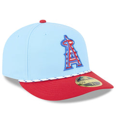 Los Angeles Angels New Era 2025 Fourth of July Low Profile 59FIFTY Fitted Hat - Light Blue/Red - New Era Lifestyle