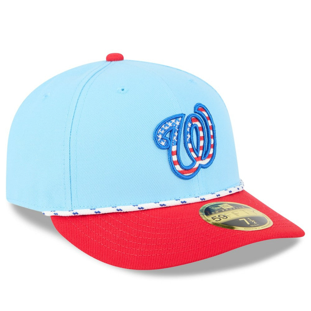 Washington Nationals New Era 2025 Fourth of July Low Profile 59FIFTY Fitted Hat - Light Blue/Red - New Era Sale
