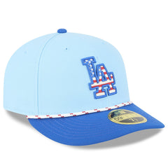 Los Angeles Dodgers New Era 2025 Fourth of July Low Profile 59FIFTY Fitted Hat - Light Blue/Royal - New Era Discount