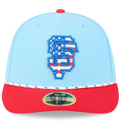San Francisco Giants New Era 2025 Fourth of July Low Profile 59FIFTY Fitted Hat - Light Blue/Red - New Era Lifestyle