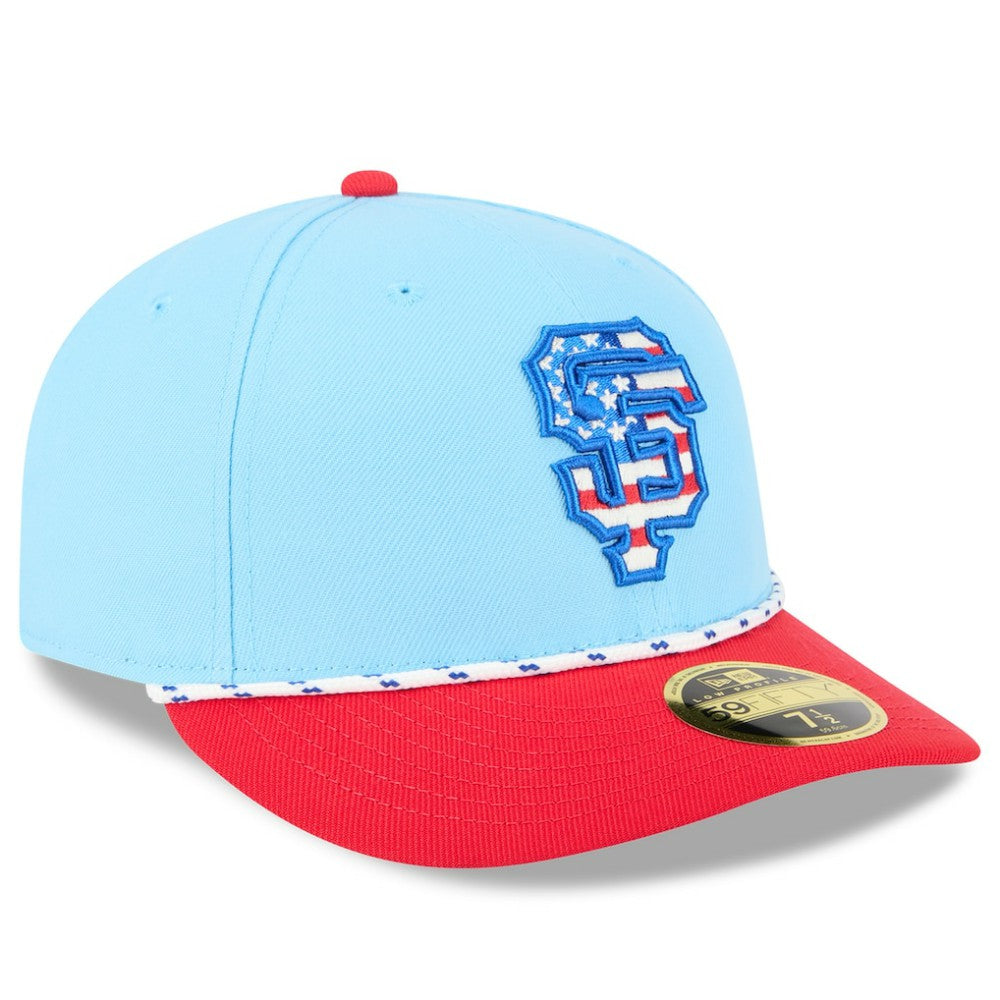 San Francisco Giants New Era 2025 Fourth of July Low Profile 59FIFTY Fitted Hat - Light Blue/Red - New Era Lifestyle