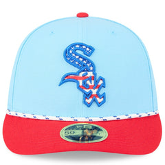 Chicago White Sox New Era 2025 Fourth of July Low Profile 59FIFTY Fitted Hat - Light Blue/Red - New Era Discount