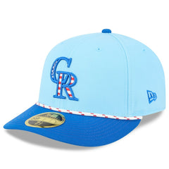 Colorado Rockies New Era 2025 Fourth of July Low Profile 59FIFTY Fitted Hat - Light Blue/Blue - New Era Discount