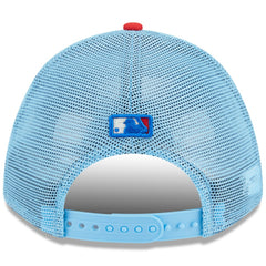 Miami Marlins New Era 2025 Fourth of July 9FORTY A-Frame M-Crown Adjustable Trucker Hat - Light Blue/Red - New Era on Sale