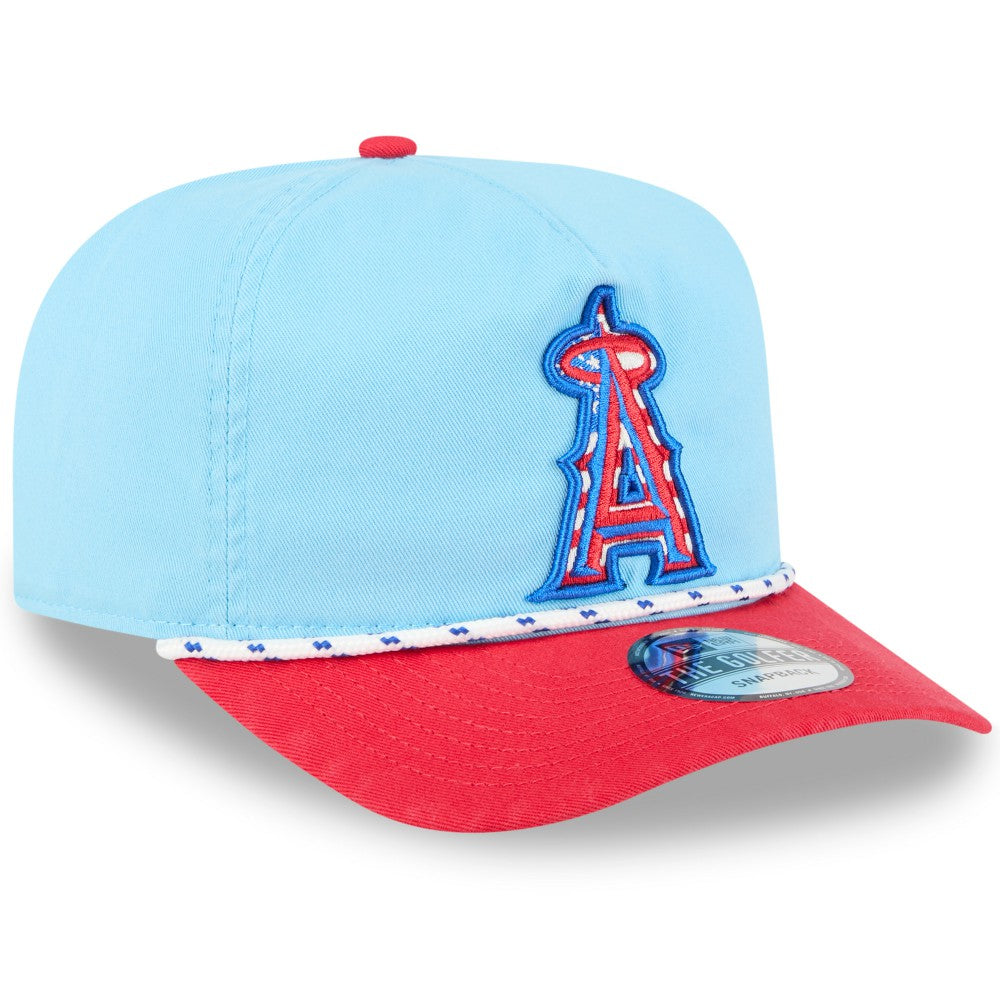 Los Angeles Angels New Era 2025 Fourth of July Golfer Snapback Hat - Light Blue/Red - New Era on Sale