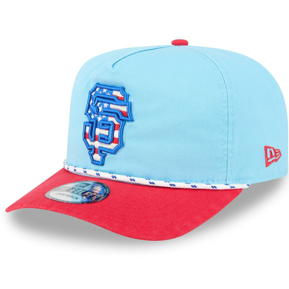 San Francisco Giants New Era 2025 Fourth of July Golfer Snapback Hat - Light Blue/Red - New Era Discount