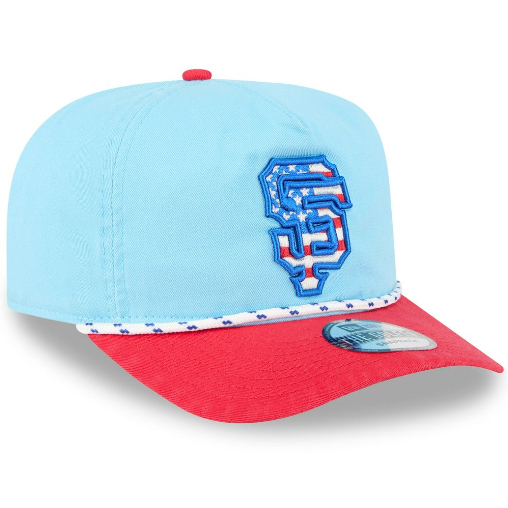 San Francisco Giants New Era 2025 Fourth of July Golfer Snapback Hat - Light Blue/Red - New Era Discount