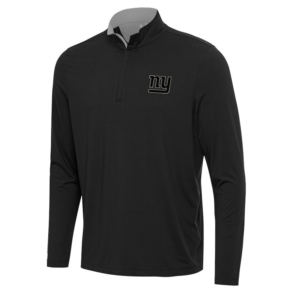 New York Giants Antigua Content Quarter-Zip Pullover Top Black