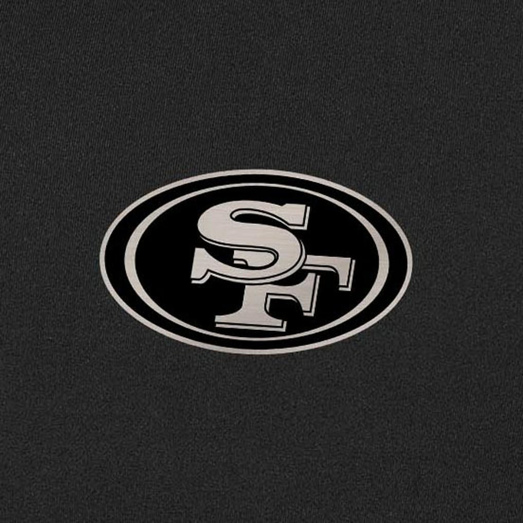 San Francisco 49ers Antigua Content Quarter-Zip Pullover Top Black