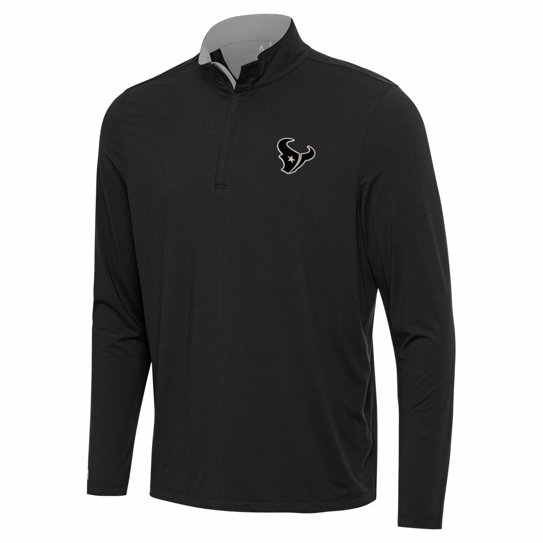 Houston Texans Antigua Content Quarter-Zip Pullover Top Black