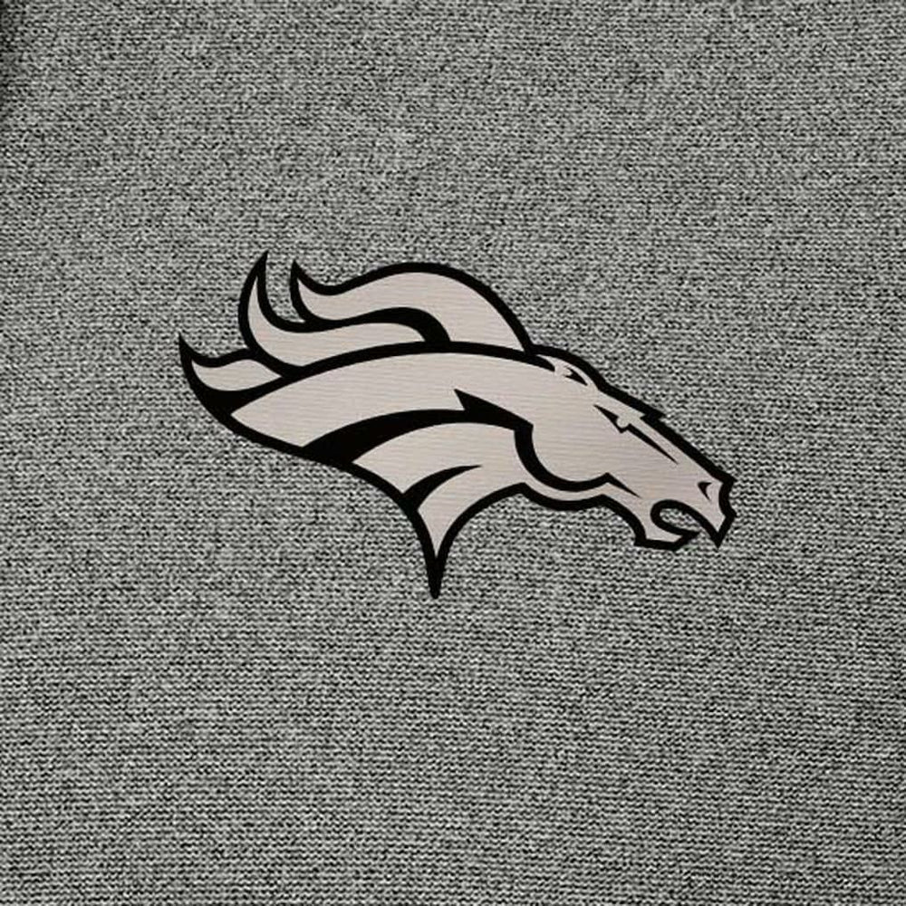 Denver Broncos Antigua Effortless Full-Zip Hoodie Jacket Heather Black