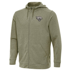 Jacksonville Jaguars Antigua Effortless Full-Zip Hoodie Jacket Olive