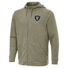Las Vegas Raiders Antigua Effortless Full-Zip Hoodie Jacket Olive