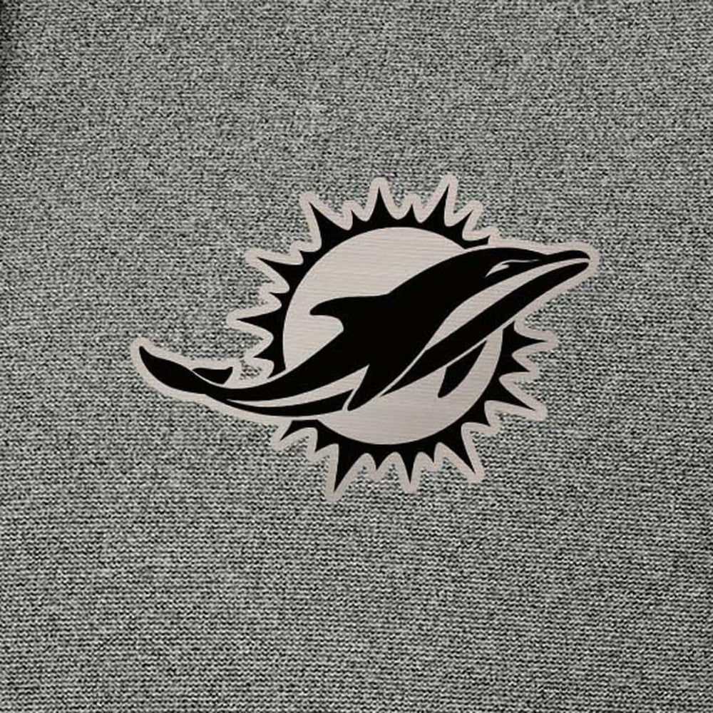 Miami Dolphins Antigua Effortless Full-Zip Hoodie Jacket Heather Black