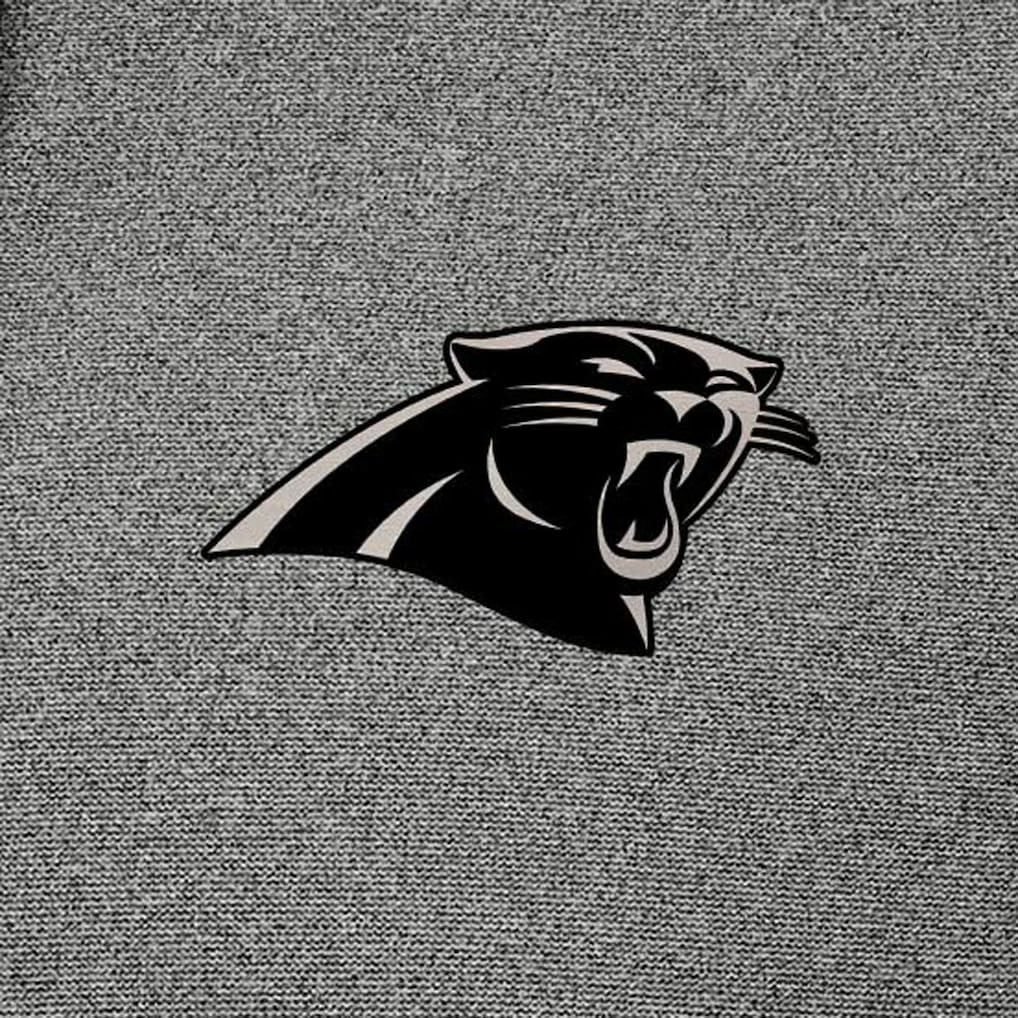Carolina Panthers Antigua Effortless Full-Zip Hoodie Jacket Heather Black