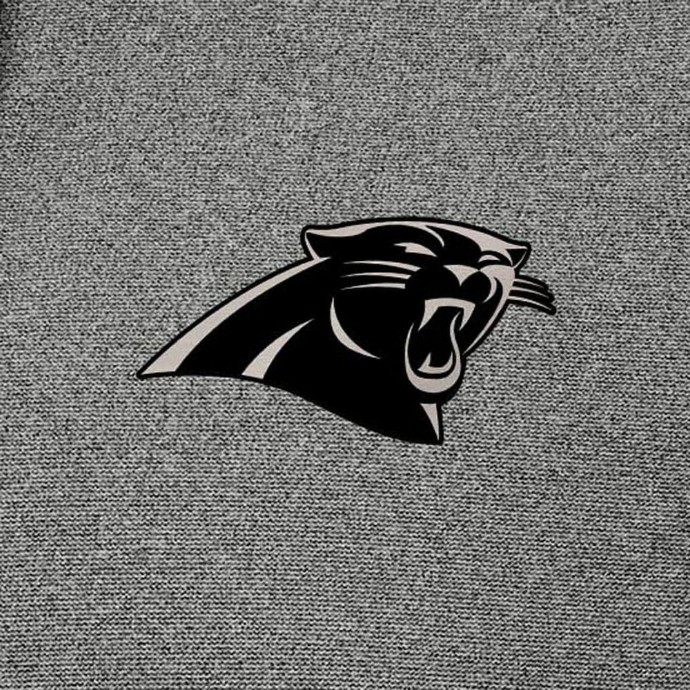 Carolina Panthers Antigua Effortless Full-Zip Hoodie Jacket Heather Black