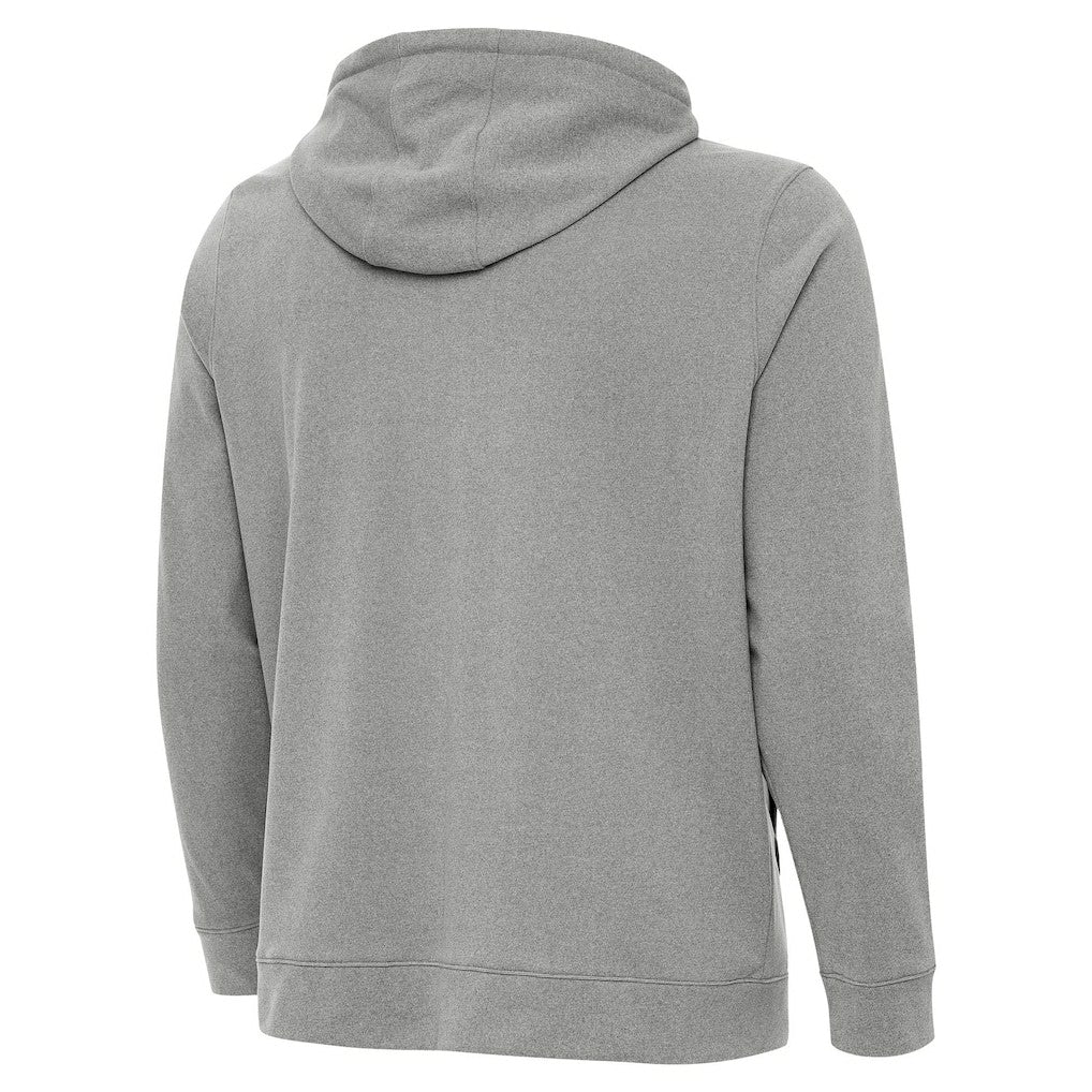 New England Patriots Antigua Effortless Full-Zip Hoodie Jacket Heather Gray