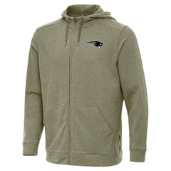 New England Patriots Antigua Effortless Full-Zip Hoodie Jacket Olive