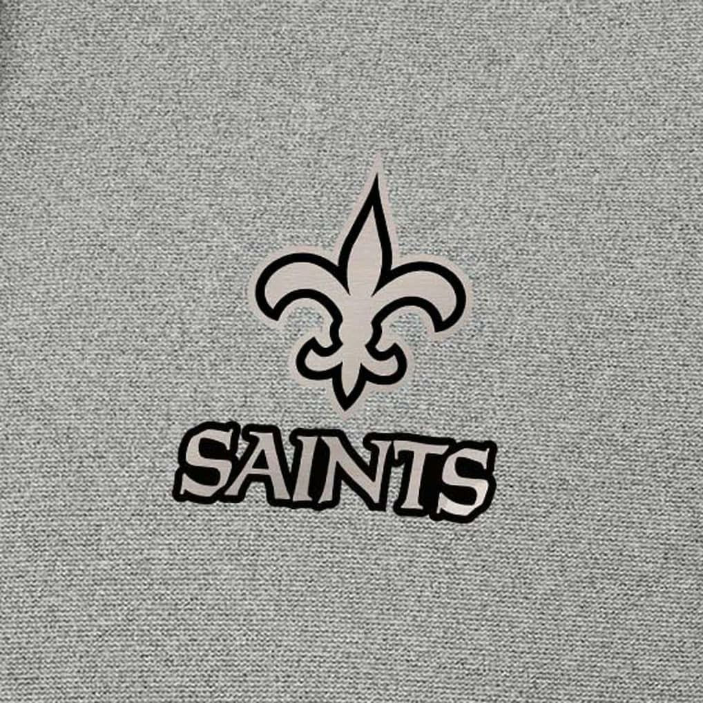 New Orleans Saints Antigua Effortless Full-Zip Hoodie Jacket Heather Gray