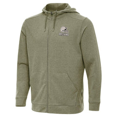 Cleveland Browns Antigua Effortless Full-Zip Hoodie Jacket Olive