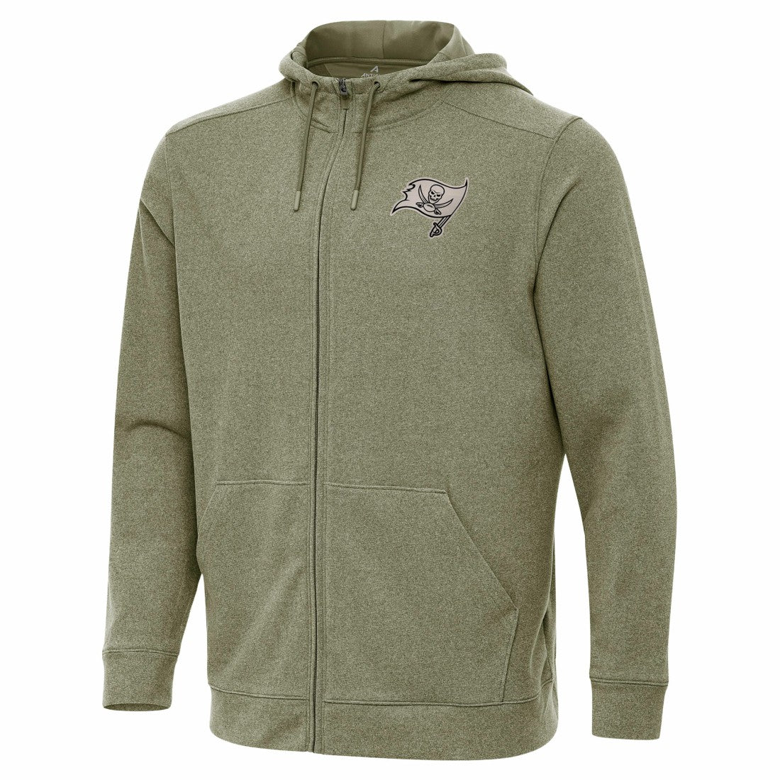 Tampa Bay Buccaneers Antigua Effortless Full-Zip Hoodie Jacket Olive