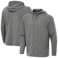 New York Jets Antigua Effortless Full-Zip Hoodie Jacket Heather Black