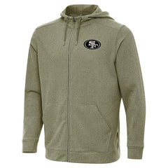 San Francisco 49ers Antigua Effortless Full-Zip Hoodie Jacket Olive
