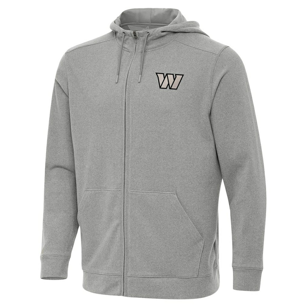 Washington Commanders Antigua Effortless Full-Zip Hoodie Jacket Heather Gray