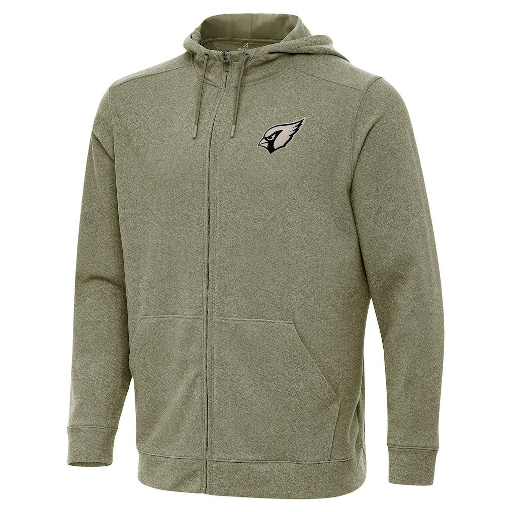 Arizona Cardinals Antigua Effortless Full-Zip Hoodie Jacket Olive