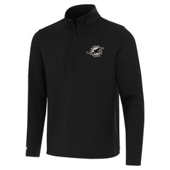 Miami Dolphins Antigua Insider Quarter-Zip Jacket Black