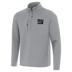 New York Giants Antigua Insider Quarter-Zip Jacket Gray