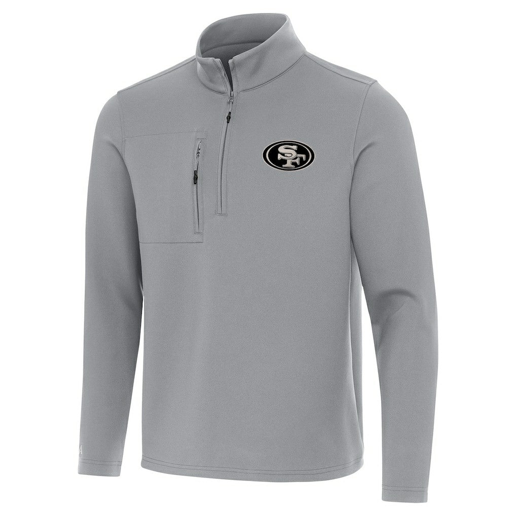 San Francisco 49ers Antigua Insider Quarter-Zip Jacket Gray