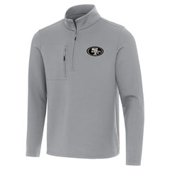 San Francisco 49ers Antigua Insider Quarter-Zip Jacket Gray