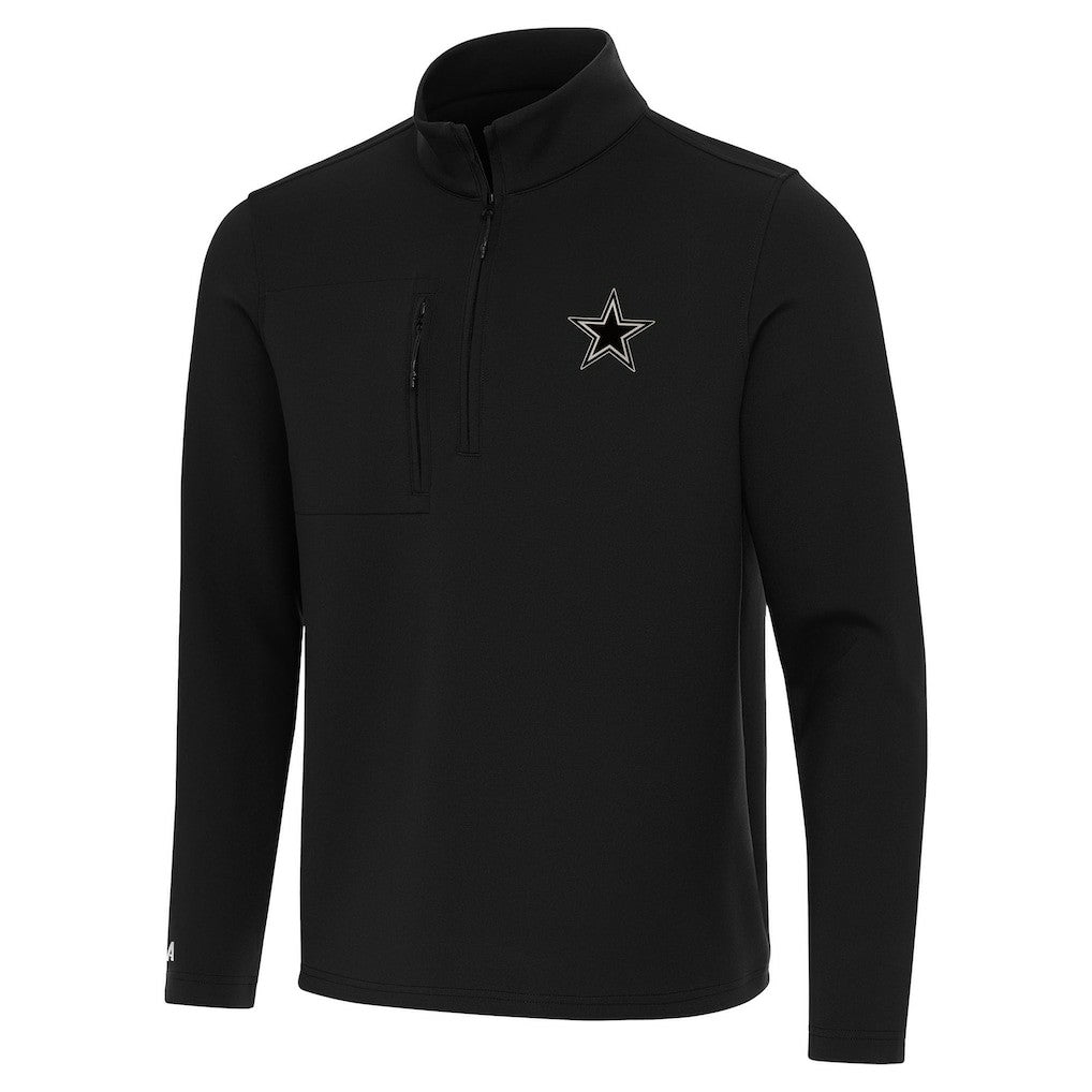 Dallas Cowboys Antigua Insider Quarter-Zip Jacket Black