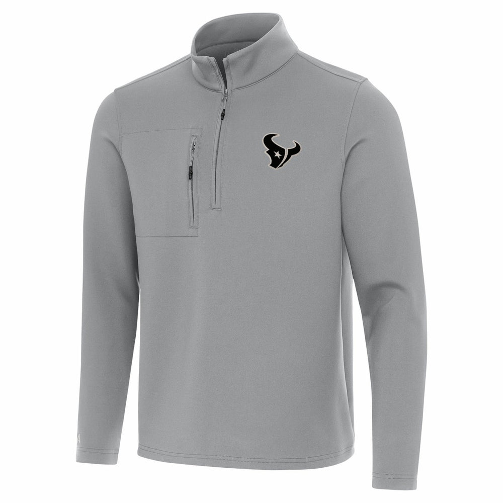Houston Texans Antigua Insider Quarter-Zip Jacket Gray