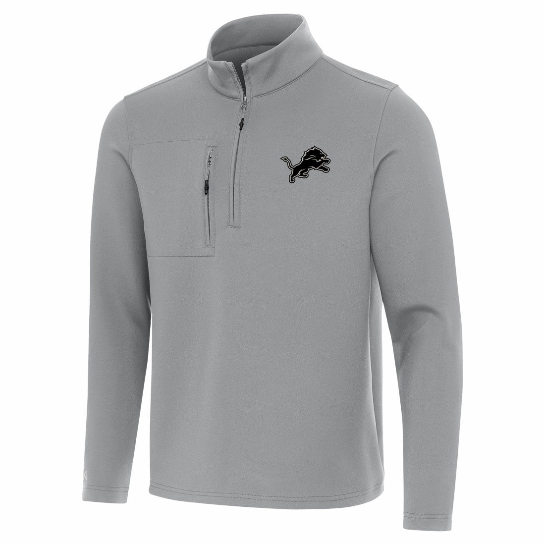 Detroit Lions Antigua Insider Quarter-Zip Jacket Gray