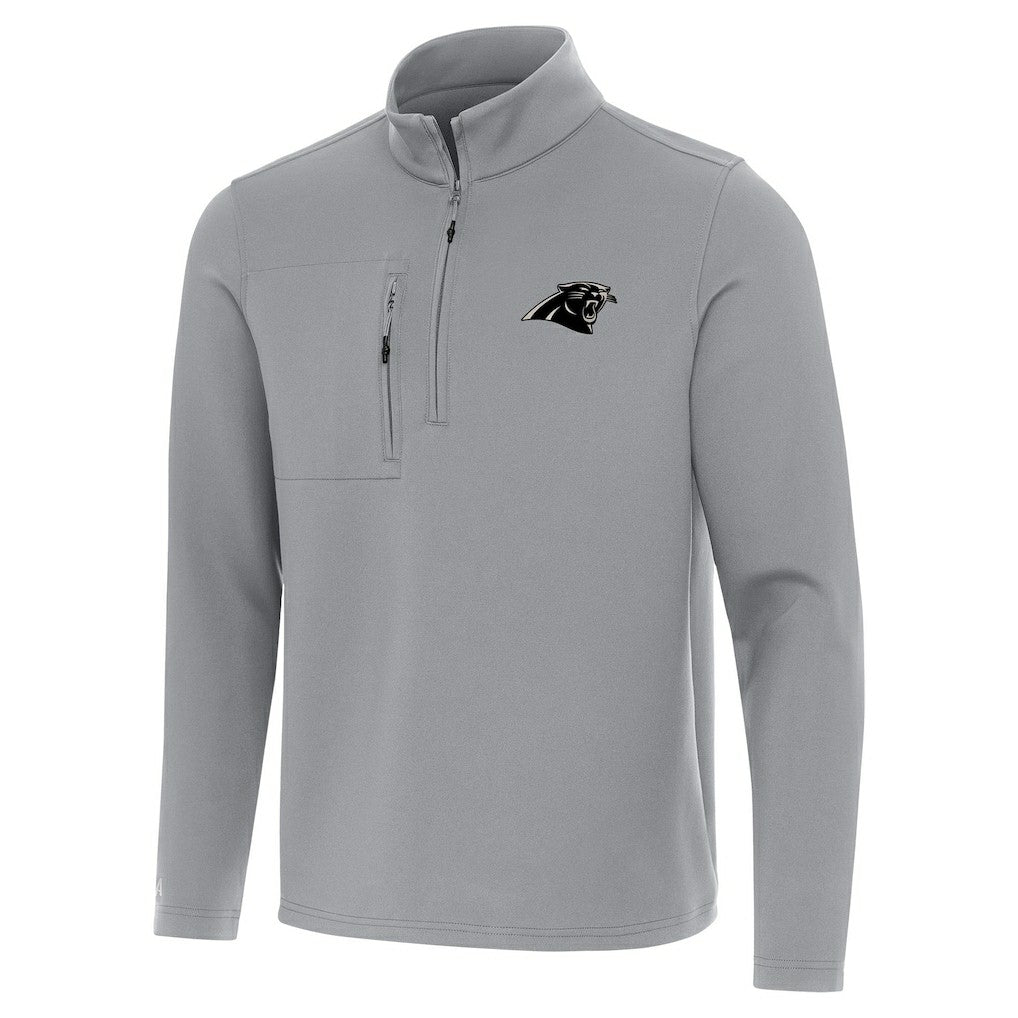 Carolina Panthers Antigua Insider Quarter-Zip Jacket Gray
