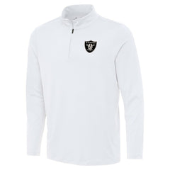Las Vegas Raiders Antigua Reprocess Quarter-Zip Top White